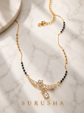 Designer Flower & Heart Pendant Mangalsutra
