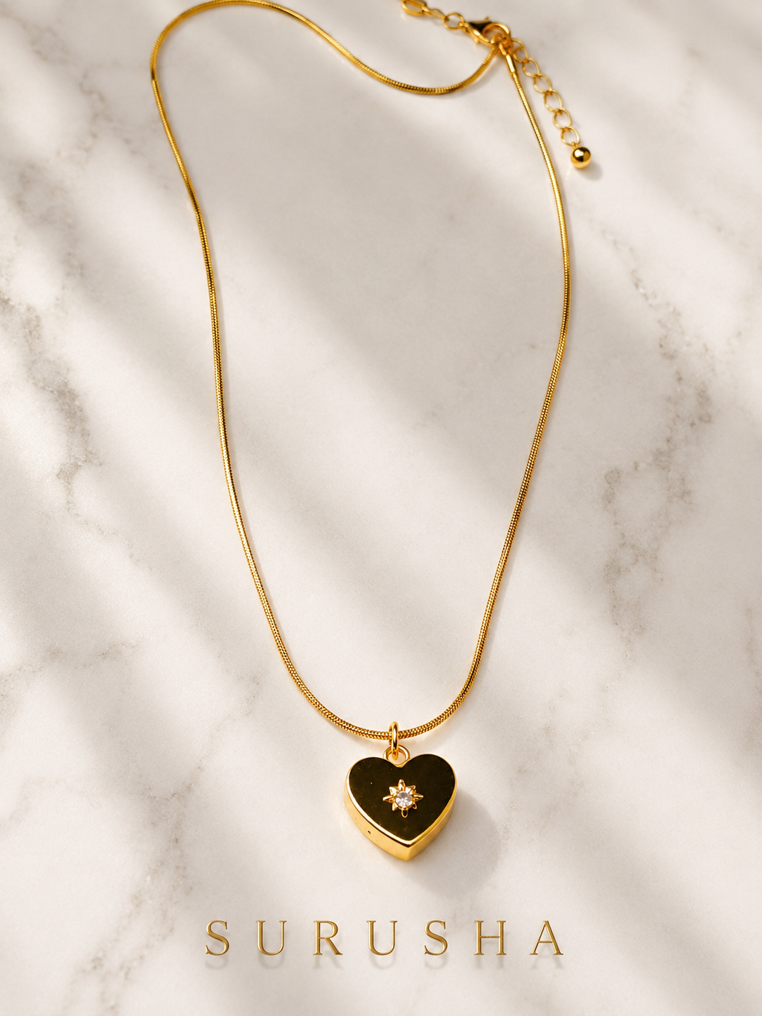 Single Dimond Heart Pentand Chain