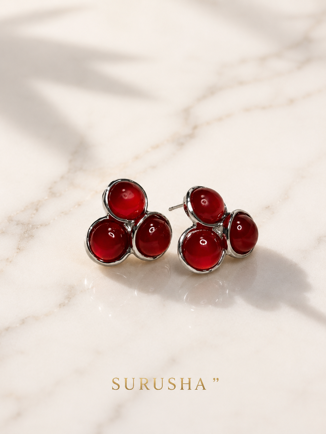 Triple Bead Drop Earrings – Everyday Chic