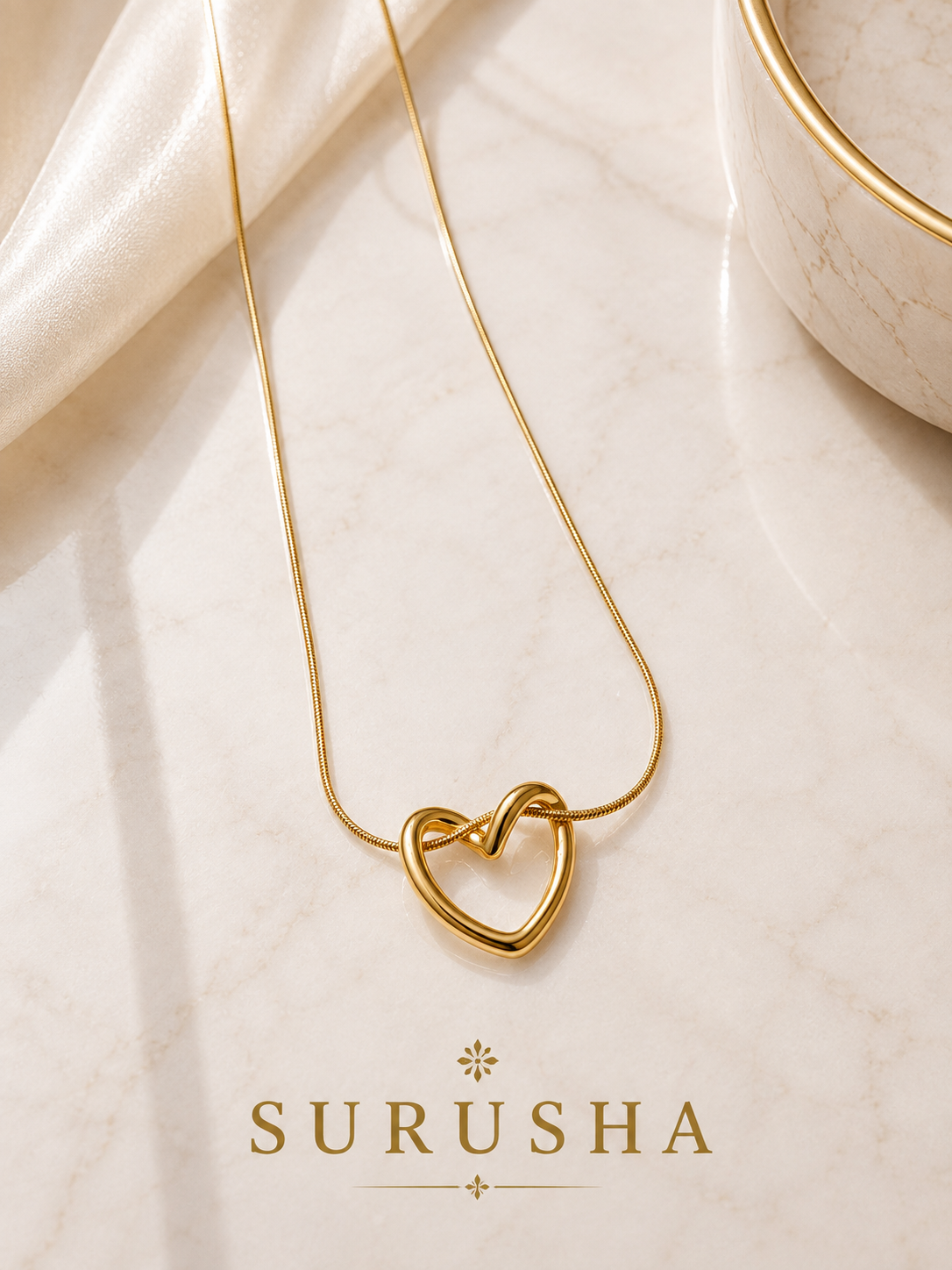 Surusha Trending Heart Pendant Chain