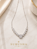 Bubble Circle CZ Necklace – Silver Finish Fashion Jewellery