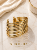 Surusha Multi-Layer Smooth Wire Cuff Bangle