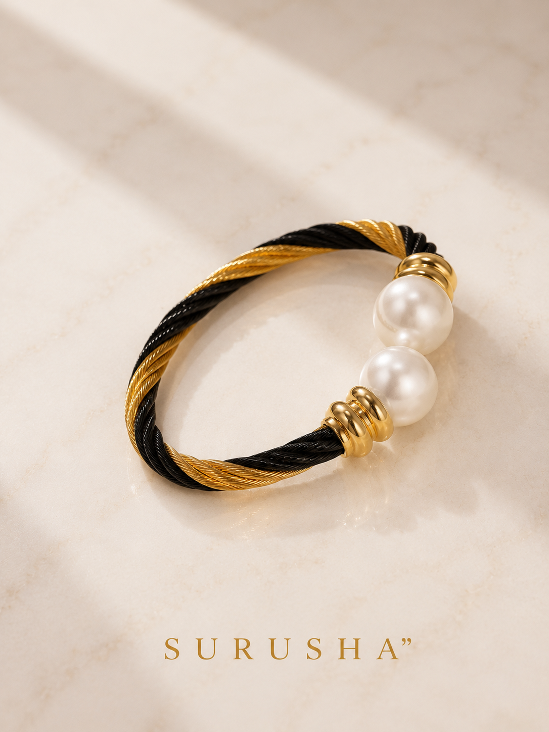 Surusha Double-Side Pearl Kada